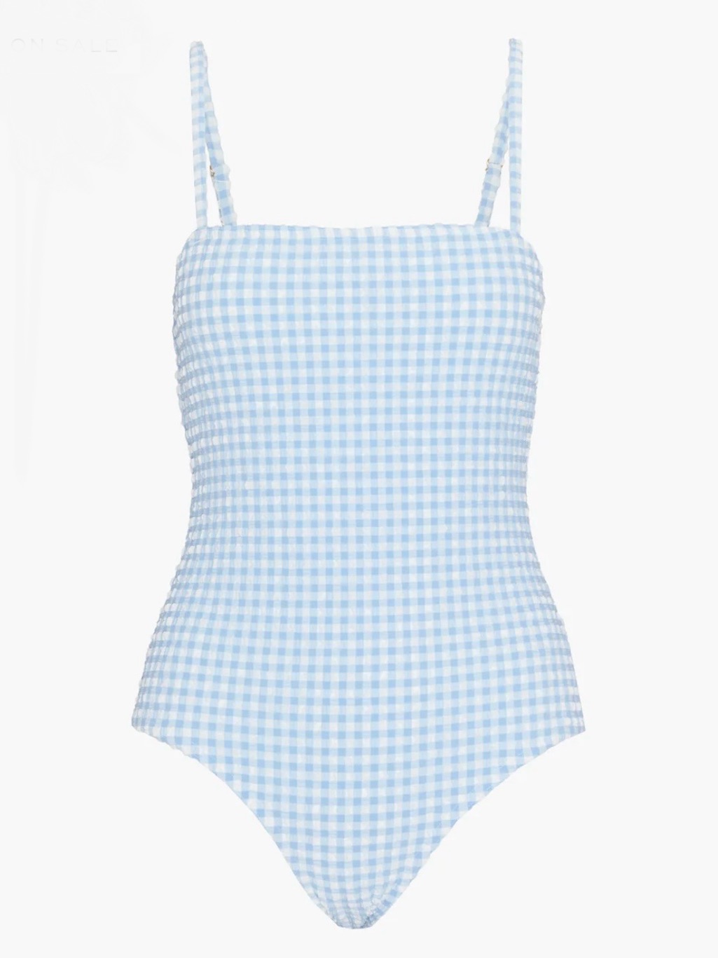 Nwot Women’s Blue Gingham One-Piece Swimsuit